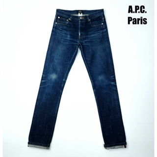 ยีนส์ริมแดง Selvedge A.P.C Paris เอว29(ป้าย27) ผ้าด้าน เฟดใช้งาน ขาเดฟ