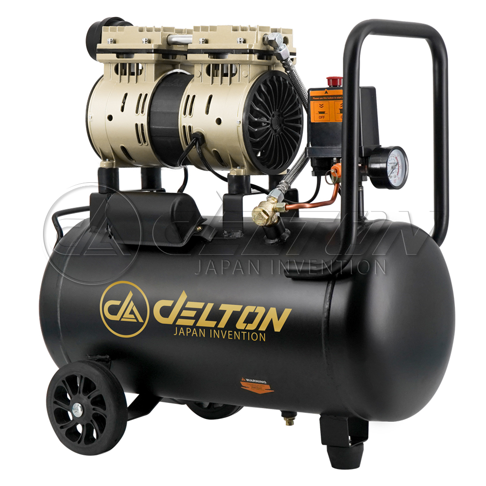 delton-ปั้มลมออยล์ฟรี-ปั้มลม-30-ลิตร-800w-รุ่น-dtn-30l-ปั๊มลม-oil-free-ปั๊มลมเร็ว-แรง-เสียงเงียบกริบ-air-compressor-30l