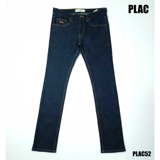 ยีนส์ Plac เอว 34 ผ้าด้านสีเข้มใหม่ ผ้ายืดนิดๆ ขาเดฟ