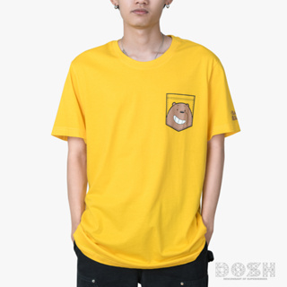 DOSH UNISEX T-SHIRTS WE BARE BEARS เสื้อยืดคอกลม แขนสั้น ผู้หญิง-ผู้ชาย DBBMT5012-YE