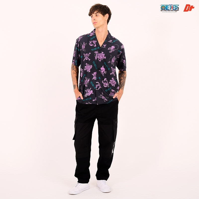 เสื้อฮาวาย-one-piece-ลิขสิทธิ์แท้-02op-02black-dt-bkk-official-store
