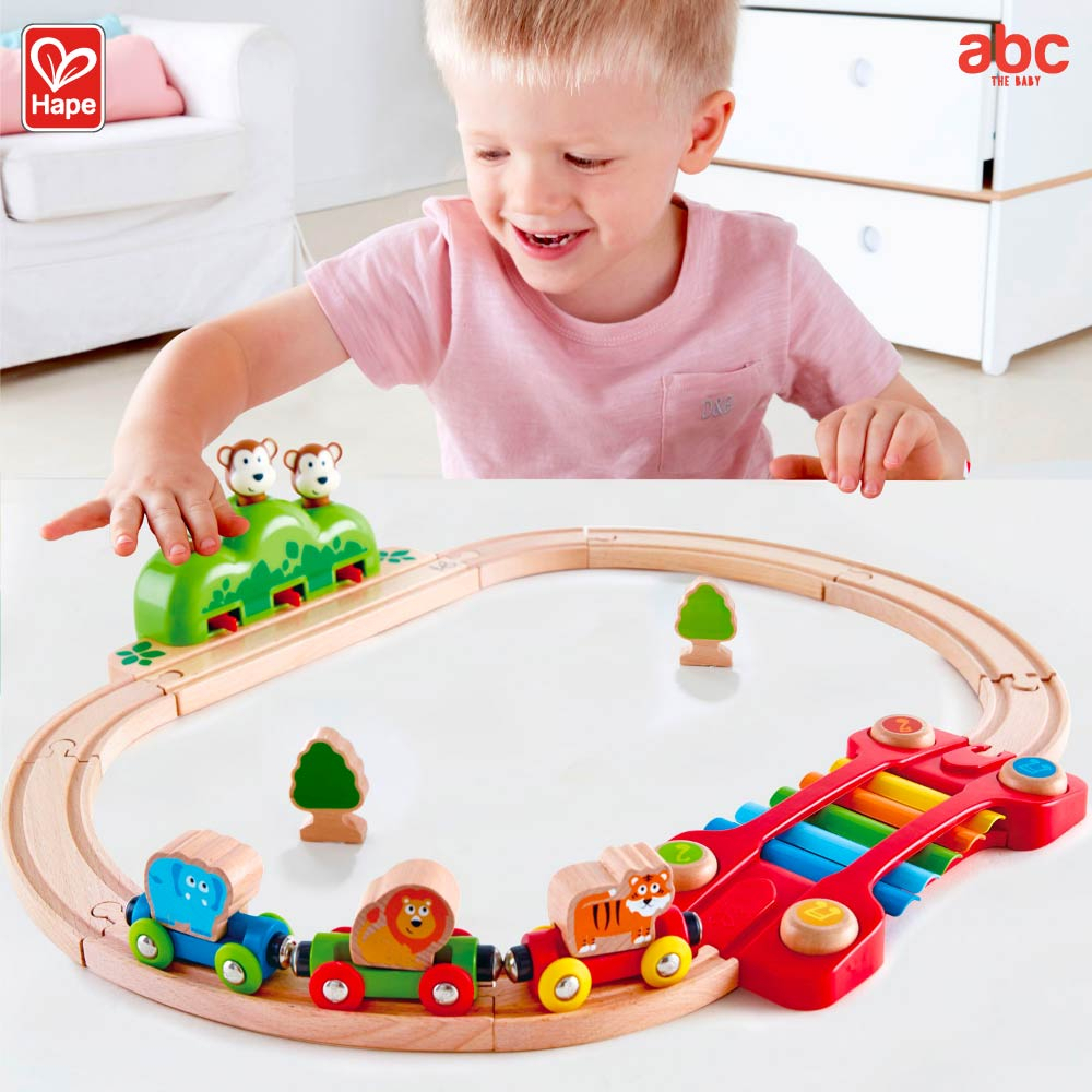 hape-ของเล่นไม้-ชุดรถไฟดนตรีและลิงจ๋อ-music-and-monkey-railway-ของเล่นเสริมพัฒนาการ-18-เดือน-ขึ้นไป