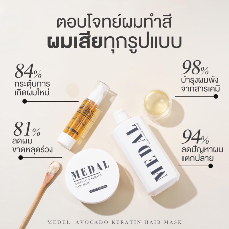 medal-avocado-keratin-อะโวคาโด-มาส์กผม-ของแท้-100