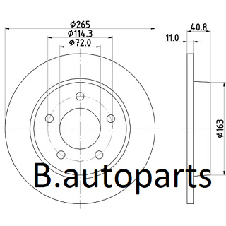 จานเบรคหลัง MAZDA 3 BK 1.6 2003-2009 NEW MAZDA 3 BL 1.6 2008-2014 RUNSTOP /คู่