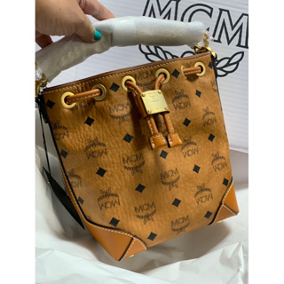 New mcm จีบKlassik Drawstring Bag in Visetosแท้💯%