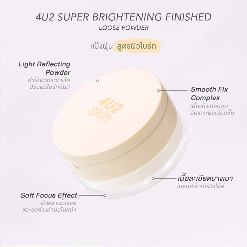 แบ่งขายแป้งฝุ่นครบ4รุ่น-4u2-sebum-control-extra-matte-super-brightening-ready-to