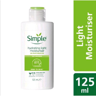 ซิมเพิล Simple hydrating light moisturiser 125ml.ล็อตใหม่exp8/25
