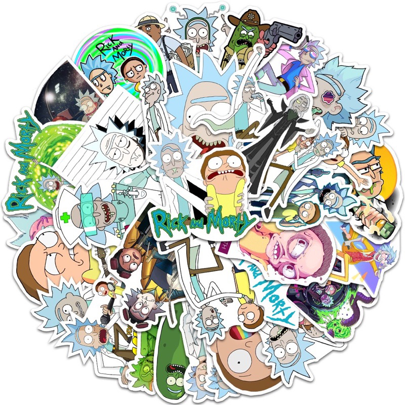 sticker-rick-355-สติ๊กเกอร์นักวิทยาศาสตร์-35-ชิ้น-กันน้ำ-สำหรับตกแต่ง-diy-สติ๊กเกอร์ติดเคสโทรศัพท์-กระเป๋า-สมุดไดอารี่