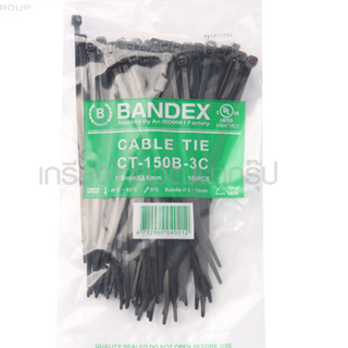 CT-150B-3C เคเบิ้ลไทร์ 6" สีดำ (100เส้น/PACK) Bandex