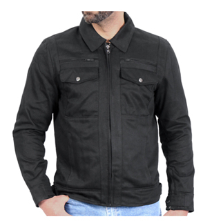 Cruze Motorcycle Cloth Jacket in Black 80515