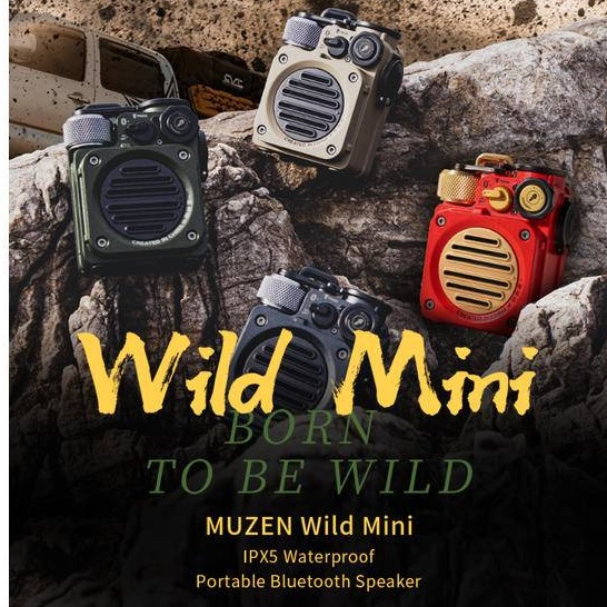 MUZEN Wild Mini Rugged Outdoor Portable Bluetooth Speaker แบบพกพา ขนาด ...