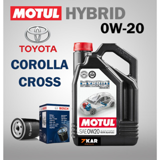 น้ำมันเครื่อง TOYOTA CROSS (MOTUL HYBRID 0W-20 + กรองน้ำมันเครื่อง BOSCH 0189)