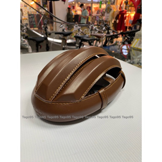 สินค้า หมวกจักรยานหนังวินเทจ Vintage Leather Helmet พับได้ Made in Thailand