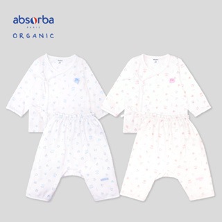แอ็บซอร์บา (แพ็ค 1 ชุด) ชุดเสื้อป้ายเด็กอ่อน แขนยาว ออร์แกนิก คอตตอน Online Collection สำหรับเด็กแรกเกิด - 3 เดือน มี 8 ให้เลือก - NBO