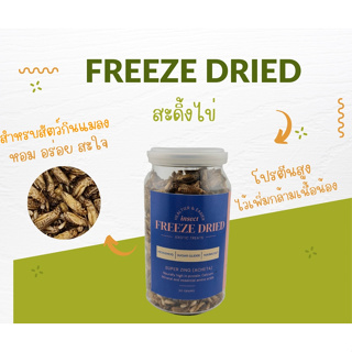 ซุปเปอร์ซิ่งสะดิ้งฟรีซดราย  Super Zing Freeze Dried Cricket Acheta สำหรับสัตว์กินแมลง ชูก้า กระรอก เม่นแคระลิงมาโมเสท