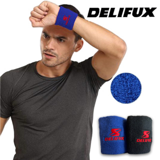 Delifux support ผ้าสวมข้อมือ ซัพเหงื่อ ปลอกข้อมือ ซับเหงื่อ เพิ่มความกระชับในการเล่นกีฬาหรือออกกำลังกาย