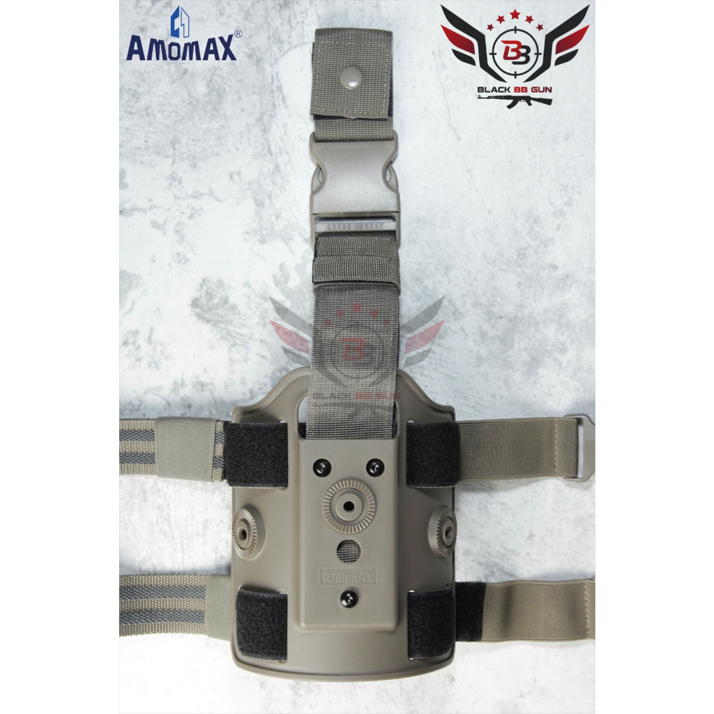 เพลทรัดต้นขา-ยี่ห้อ-amomax-amomax-drop-leg-platform-คุณสมบัติ-1-สินค้าเป็นเพลตสำหรับย้ายซองปืนมาอยู่บริเวณต้นขา