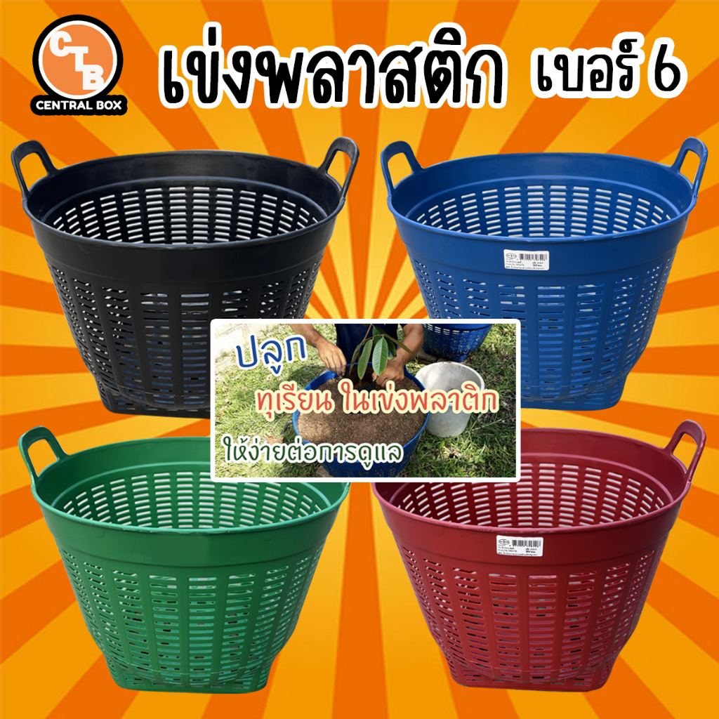 เข่งพลาสติก-เบอร์-6-เข่งใส่ของ-เข่งปลาทู-เข่งผัก