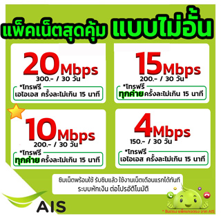 ภาพขนาดย่อของภาพหน้าปกสินค้า5G/4G เน็ตฟรีเดือนแรก Sim​ ais ซิมเทพ ซิมเน็ต ซิมAIS เน็ตแบบไม่ลดสปีด โทรฟรี ซิมเทพเอไอเอส เน็ตเอไอเอส เน็ตถูก โปรเน็ต จากร้าน thefine9680 บน Shopee ภาพที่ 1