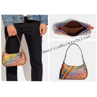 กระเป๋า COACH/ Teri Shoulder Bag In Rainbow Signature Canvas (COACH CA176)