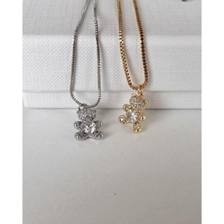 (โค้ด X8SFXJ ลด 20%) A.piece  สร้อยคอ [stainless steel] teddy bear necklace (416)