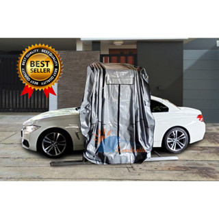 เต๊นท์จอดรถสำเร็จรูปพับเก็บได้ CARSBRELLA รุ่น RAINBOW SIZE S สำหรับรถที่มีขนาดเล็ก ป้องกันรังสี UV 100%