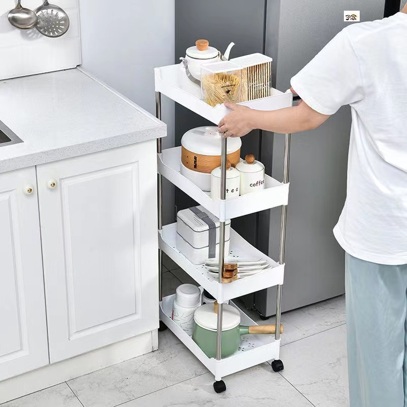 ชั้นวางของ-ชั้นวางของ-4-ชั้นมีล้อ-3-4-5ชั้น-ชั้นวางของในที่แคบ-rolling-cart-shelf