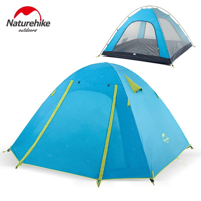 naturehike-nh18z044-p-p-series-aluminum-pole-tent-with-new-material-embossed-design-4-man-sea-blue