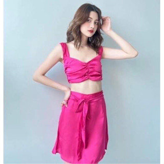 ป้าย set มือ1 สีชมพูเข้ม freesize