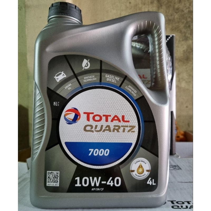 น้ำมันเครื่อง-total-quart-7000-เบนซิน-10w-40-กึ่งสังเคราะห์-4-ลิตร-ราคาส่ง