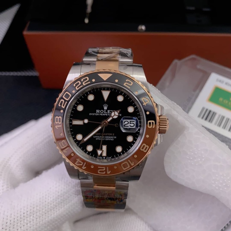 นาฬิกา-rolex-gmt-swiss-clean-factory-1-1-ใส่สลับแท้