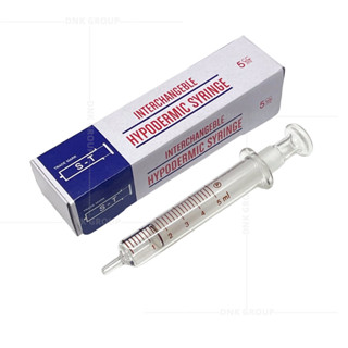 Syring แก้ว ไซริงค์แก้ว กระบอกดูดน้ำยา ขนาด 5ML HYPODERMIC SYRINGE 5ML