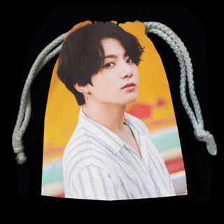 กระเป๋าหูรูด ผ้าขนนุ่ม ถุงผ้า แฟนเมด Jung kook จองกุก BTS