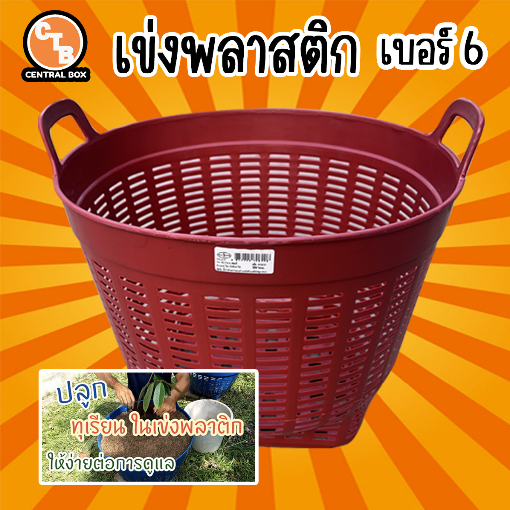 เข่งพลาสติก-เบอร์-6-เข่งใส่ของ-เข่งปลาทู-เข่งผัก