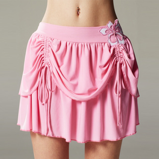 BLACKDOG BKK-SS2313-hula mini skirt-กระโปรงสั้นระบายรูดด้านข้าง