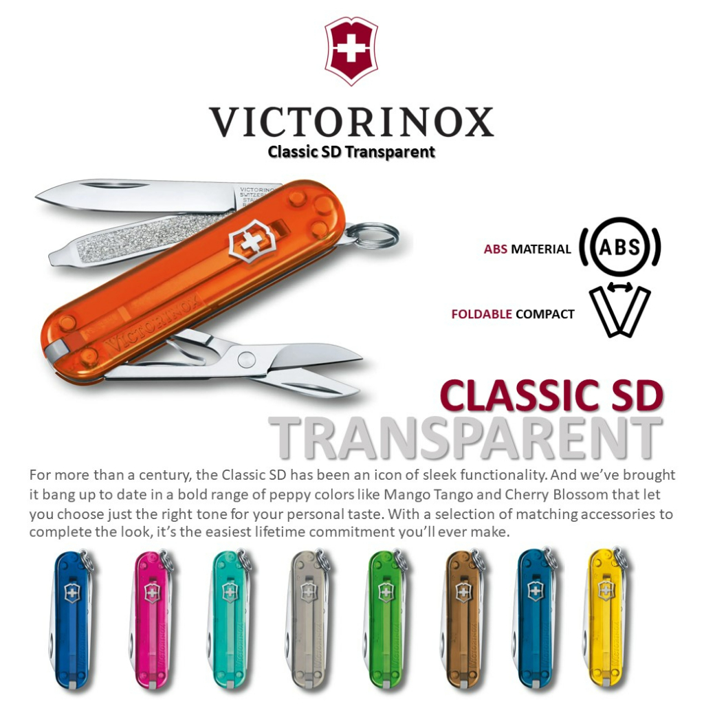 Victorinox Classic SD Transparent มีดพับสวิส มีดสวิส Classic Pocket ...