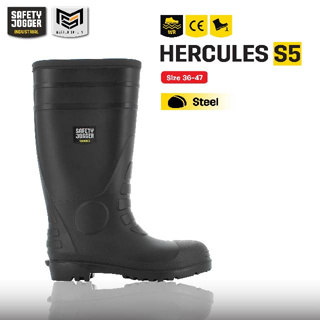 สินค้า [ของแท้พร้อมส่ง] Safety Jogger รุ่น HERCULES S5 รองเท้าบู้ทยางเซฟตี้ หัวเหล็ก