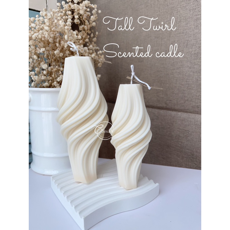 twirl-tall-scented-candle-เทียนหอมทรงเกลียวสูง-เทียนหอมแต่งบ้าน-เทียนหอมแต่งห้อง-เทียนไขถั่วเหลือ-เทียนออแกนิกส์