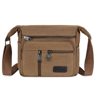 โปรโมชั่น : ผู้ชายกระเป๋าสะพายผ้าใบลำลองหลายกระเป๋ากระเป๋า Messenger ความจุขนาดใหญ่ กระเป๋าสะพายพาดลำตัว