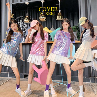 🖤🔥coverstreet🔥🖤พร้อมส่งจากไทย เสื้อเมทาลิก กริ๊ตเตอร์ วิ๊งสะท้อนแสงไฟ สำหรับสายปาตี้