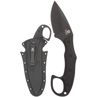 มีดเดินป่า KA-BAR 2491 Tdi Pocket Strike Black Hard Plastic Sheath, Black Clip, Straight Edge