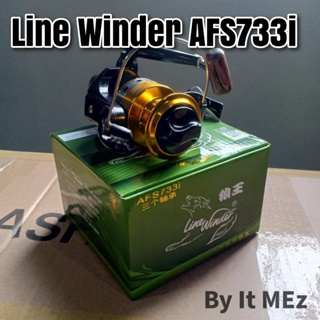 ภาพขนาดย่อของสินค้าของแท้ ราคาถูก  รอกตกปลา รอกสปิน รอกหมาป่า Line Winder AFS 733i เหมาะกับงานหน้าดิน มือหมุนไม้แท้  spinning reel