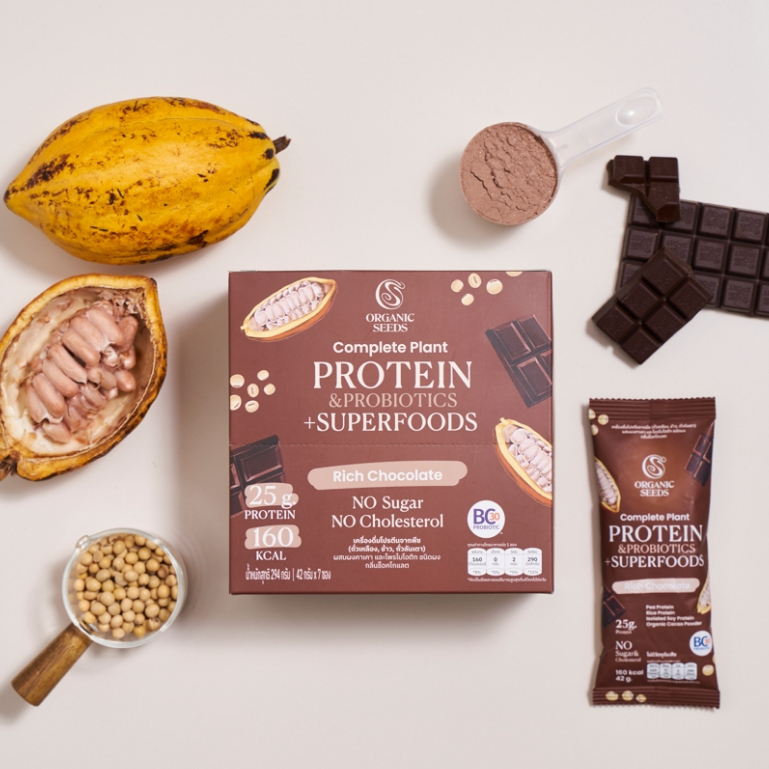 โปรตีนพืช-รสช๊อคโกแลต-1-กล่อง-7-ซอง-complete-plant-protein-amp-probiotics-superfoods