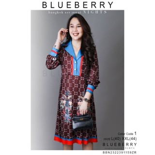 NEW 2023 CLASSIC GG SUIT DRESSBLUEBERRY NIGHTS ✨️2 Size : L (40) XXL (44)ชุดเดรส พรีเมี่ยมคลาสสิคสูท