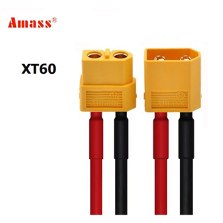 ภาพย่อรูปภาพสินค้าแรกของAmass XT60 Plug ,Silicone Rubber Cable 16/14awg 20 cm.