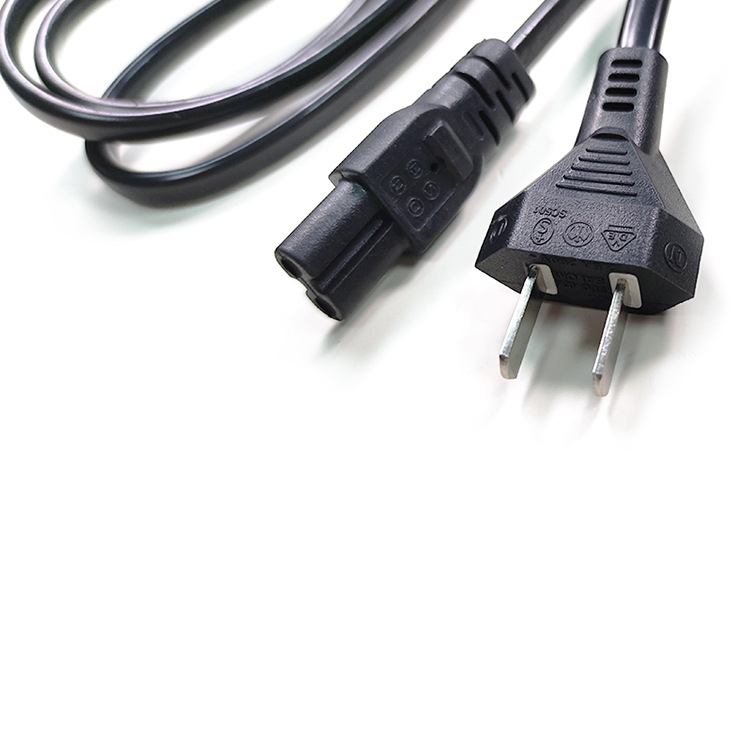 สายไฟ-ac-แบบ-2pin-1-8m-figure-8-iec320-c7-ac-power-cable-to-us-plug-2pin-adapter-extension-cord-for-pc-tv-printers