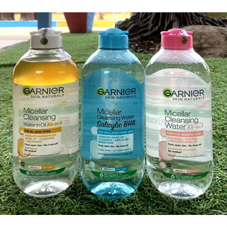 สินค้า garnier micellar cleansing water ขนาด 400ml. การ์นิเย่ สกิน แนทเชอรัลส์ ไมเซล่า