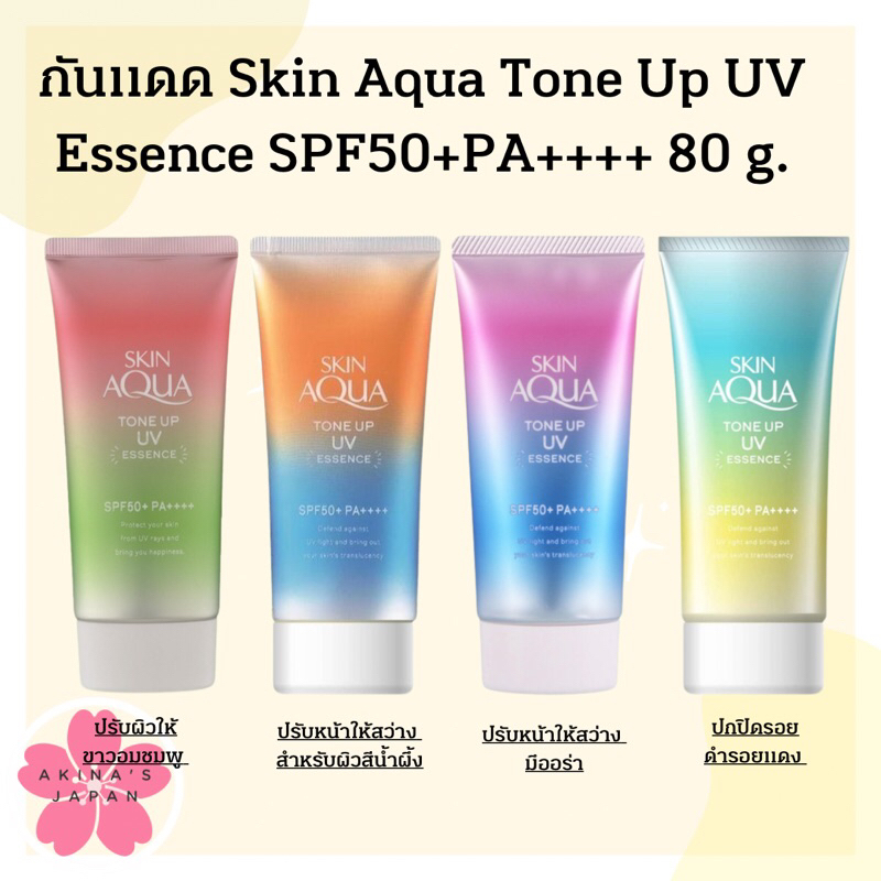 ภาพหน้าปกสินค้ากันแดด Skin Aqua Tone Up UV Essence SPF50+PA++++ 80 g.