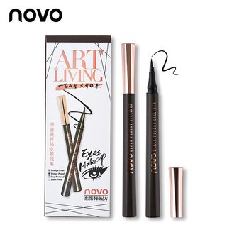 NO.5188 Novo ART LIVING Black Fluent Eyeliner อายไลน์เนอร์ ชนิดปลายพู่กัน สีดำ เขียนง่าย แห้งเร็ว ติดทนนาน 24ชั่วโมง