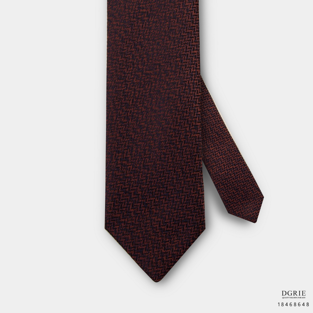 red-and-navy-sharkskin-texture-3-inch-necktie-เนคไทสีแดง-กรม-ลายฟันปลา
